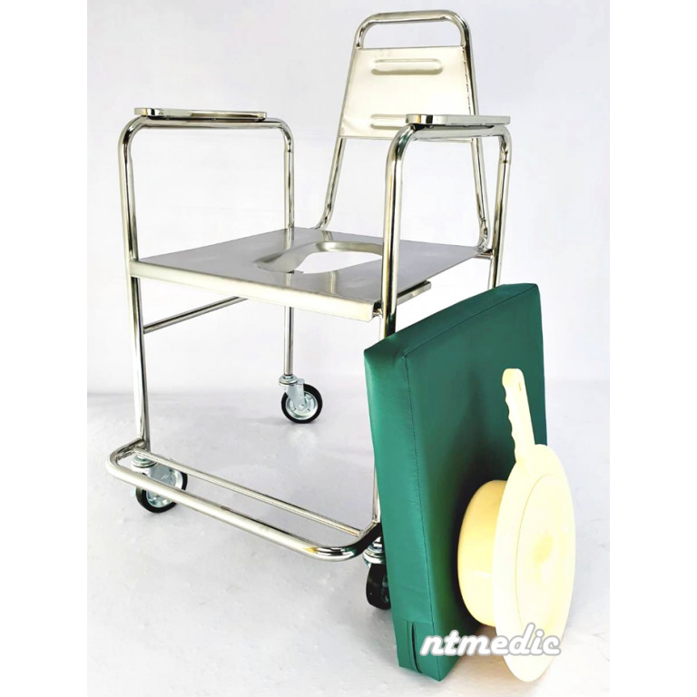 เก้าอี้นั่งถ่ายสแตนเลส เก้าอี้สแตนเลส เก้าอี้ผู้ป่วย NT1507